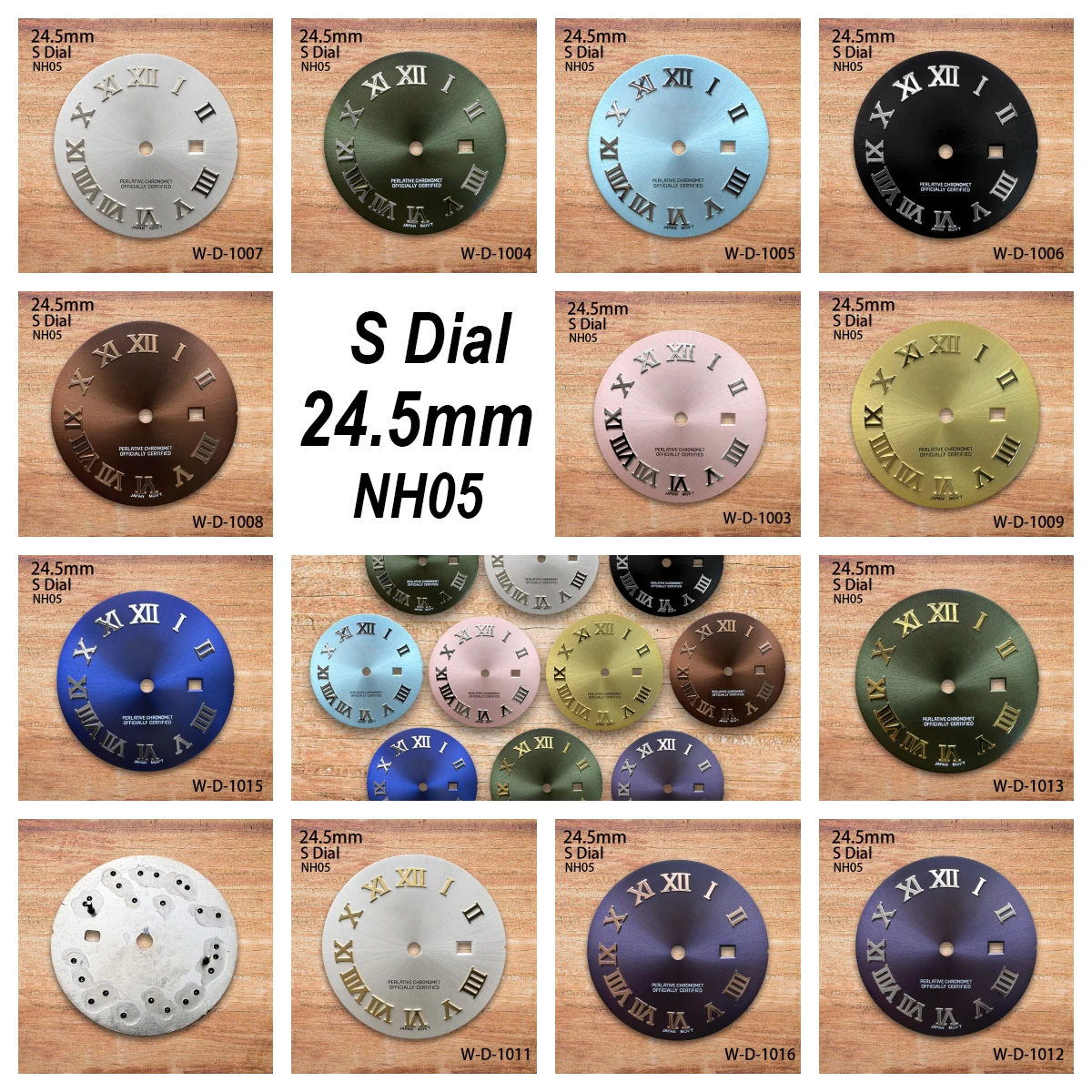 

24.5 mm S Logo Roman Numeral Dial Suitable For NH05 Movement High-Quality Watch Modification Accessories