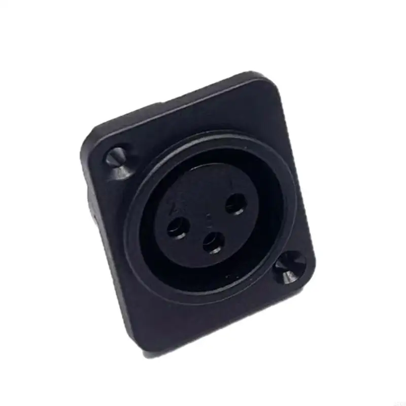 Adaptador auditivo XLR 3 pines, conector montado en Panel Terminal recto, blindaje aleación ABS, Instalación rápida