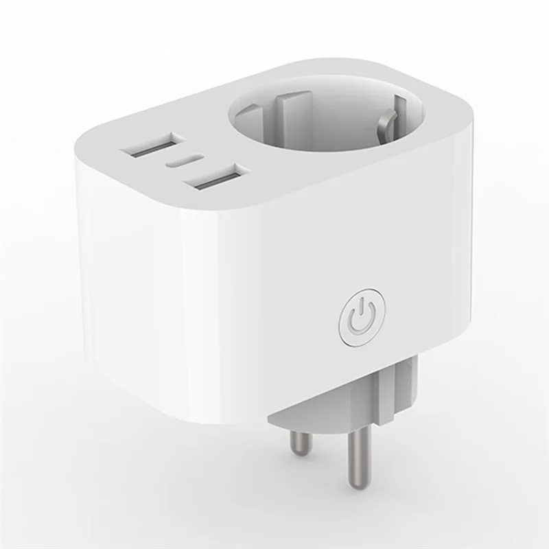 

N88R Tuya Smart Plug European German Standard Voice-Controlled Wi-Fi Socket Timer Remote Control Energy Monitor EU Plug