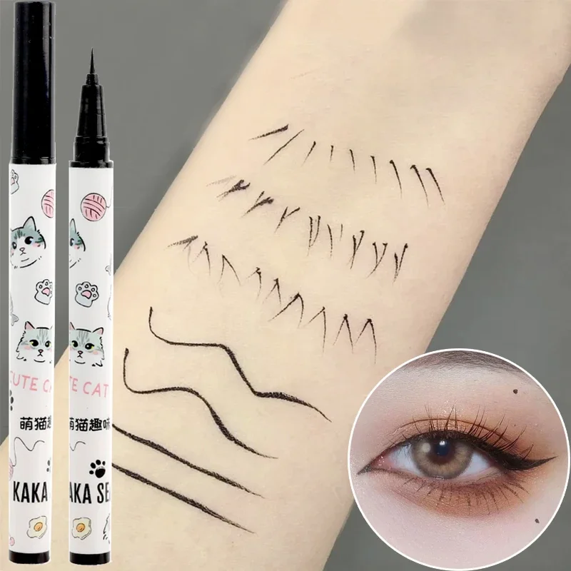 Ultra-thin Matte Lasting Eyeliner Waterproof Smooth Lower Eyelash Pencil Quickily Drying Liquid Eyeliner Eyes Makeup Cosmetics