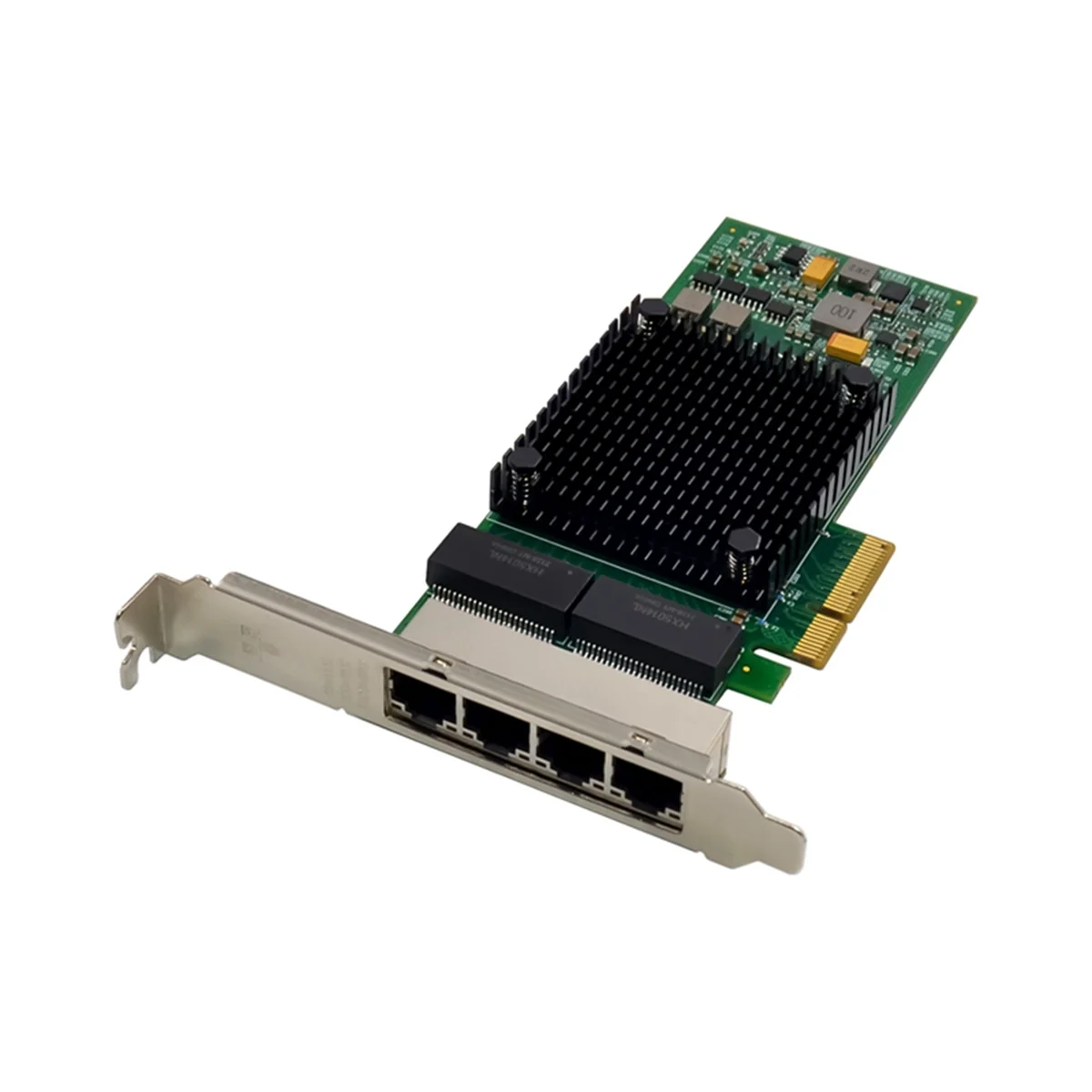 Placa de rede Gigabit Server, visão industrial, 4 portas, RJ45, I350-T4, PCI-E X4