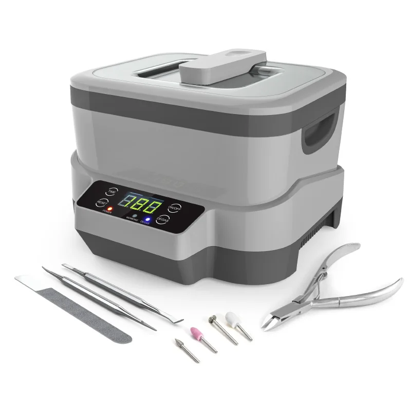 Low Noise 1.2L Commercial Nail Tools Ultrasonic Cleaner for Bottle Nipple Oral Instruments Hairdressing Tools