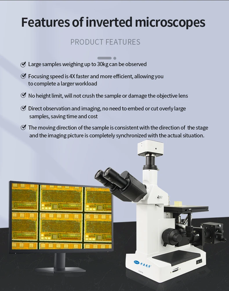 M2000D مجهر رقمي بصري ثلاثي العينيات ستيريو مقلوب - كاميرا مدمجة 20 ميجابكسل، USB3.0، تكبير 50x-1000x