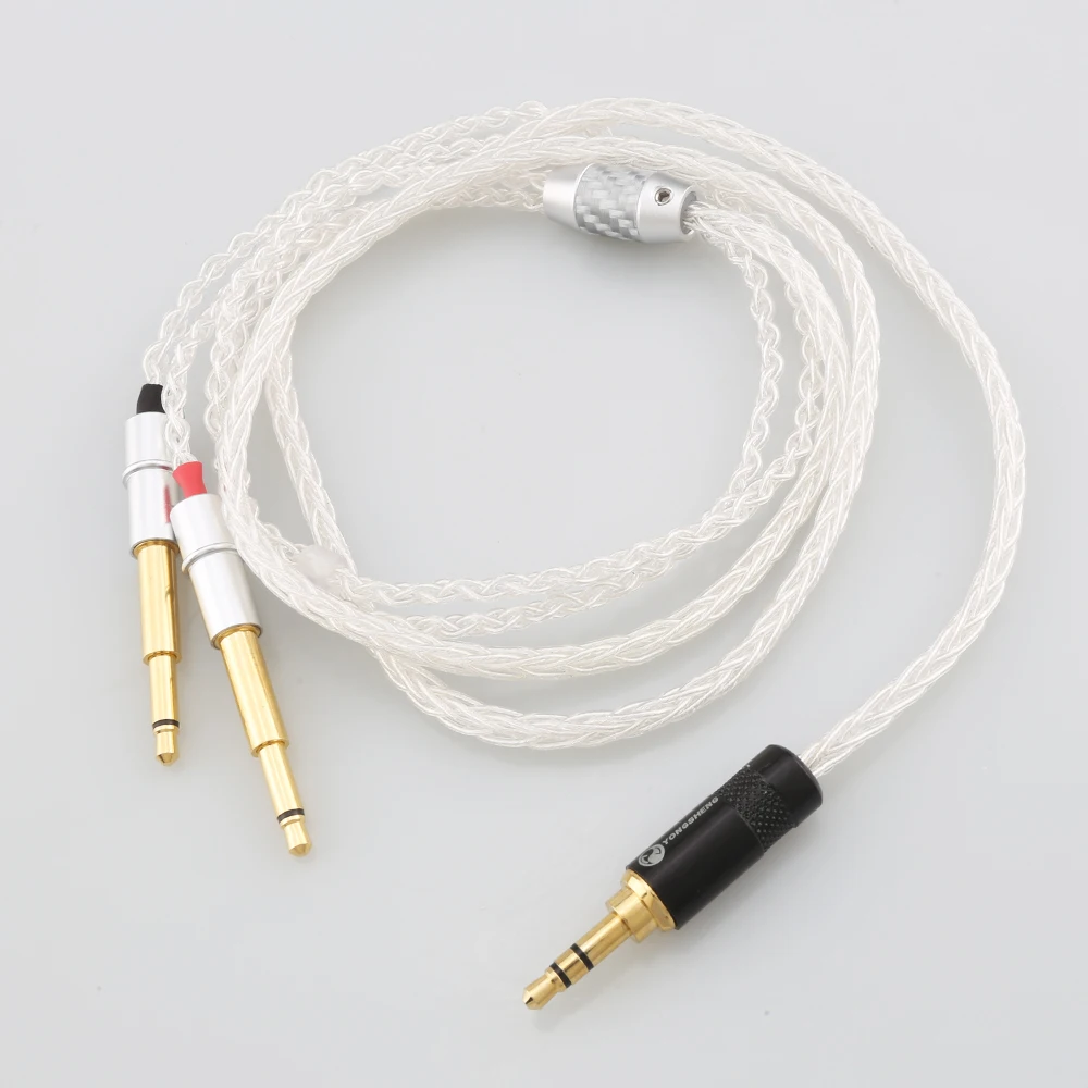 6.5mm 4.4mm XLR 99% Pure Silver 8 Core Headphone Earphone Cable For Meze 99 Classics NEO NOIR Headset Headphone