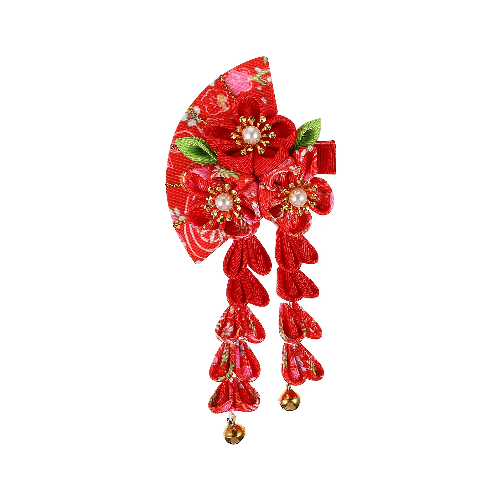 

Red Hair Pin Japanese Style Hairpin Kimono Accessories for Girls Chinese Clip Miss Jewelry