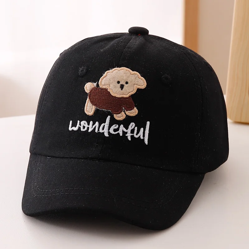 Children's Korean-Style Gentle-Style Teddy Bear Patchwork Doll, Wonderful Embroidered Baseball Cap - Suitable for Outdoor Outing view 5