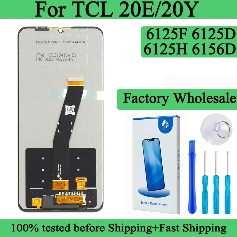 6156D 6125F 6125D 6125H 100% Tested Premium Lcd For TCL 20E Display Touch Screen Digitizer Panel Assembly For TCL 20Y With Frame