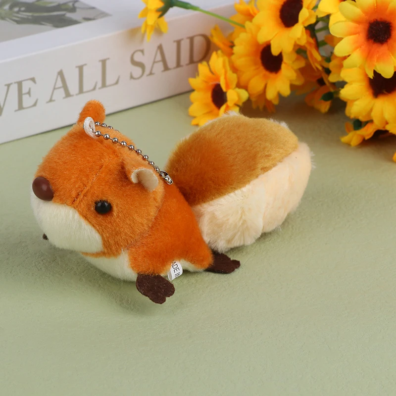 Lindo juguete de ardilla de peluche de algodón Animal relleno muñeco de ardilla encantador pareja bolsas y adornos regalo