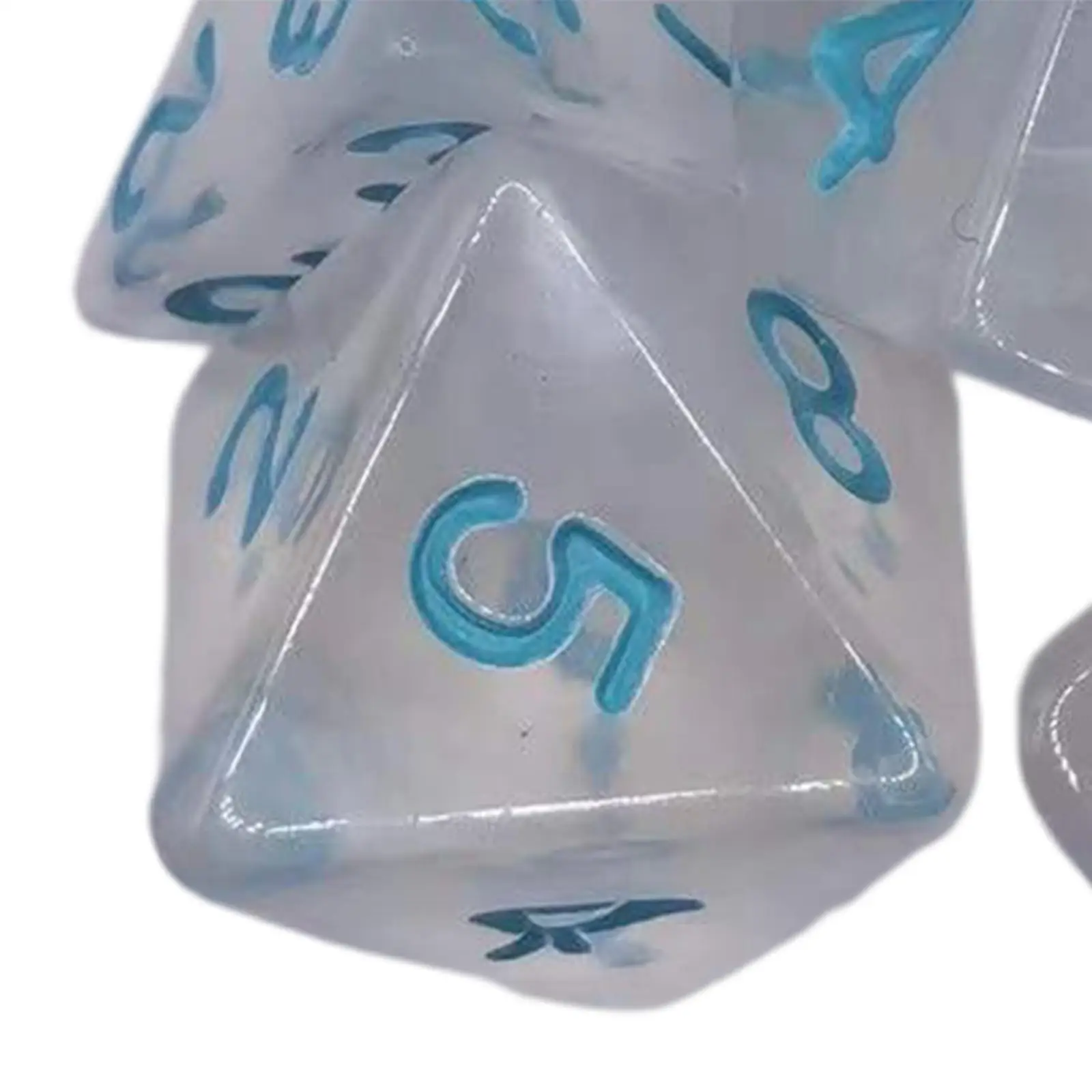 6x7x Acrylic Polyhedral Dices Bicolor for Activities Camping Table Games Clear