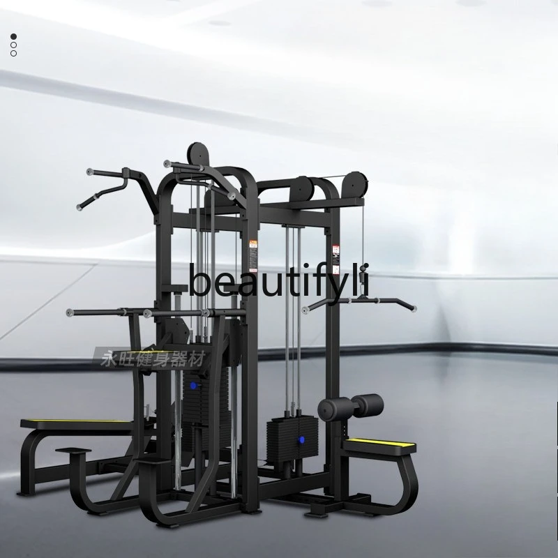

Gym three-person station comprehensive fitness equipment trainer three-person station multi-functional equipment