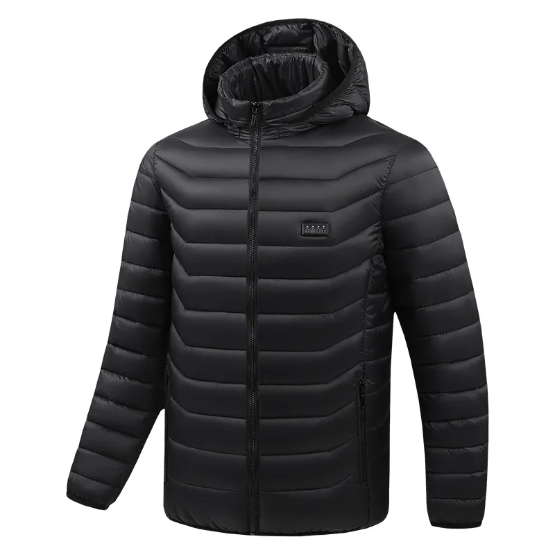 

Mens 25 Zone Heating Cotton Jacket Winter Detachable Cap Electric Heating Intelligent Insulation Warm