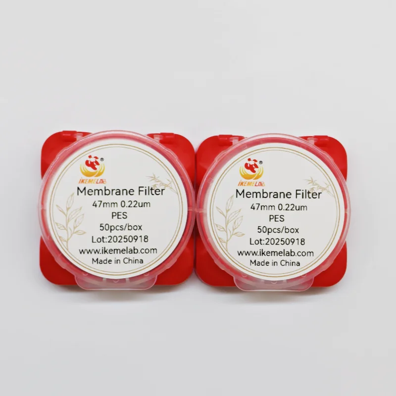 IKEME 50 Pieces PES Micropore Membrane Filter 47mm 0.22um Laboratory Microporous Membrane
