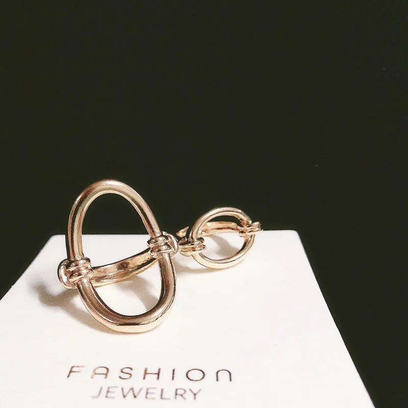 

Minimalist Fashion Metal Ring Women's Index Finger Ring Personality Cold Style Jewelry Trendy Accessory