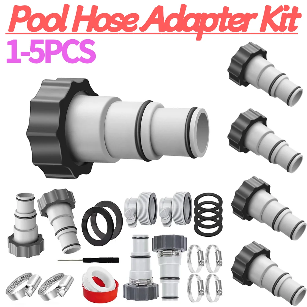 1-5PCS Plastic Replace Hose Adapter Converter for Intex 4000 2500 2000 1500 ARU Threaded Connection Pumps Pool Accessories