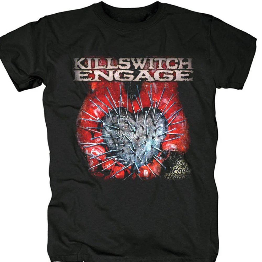 Vtg Killswitch Engage Band Heavy Cotton Full Size Unisex Black Shirt AC1526