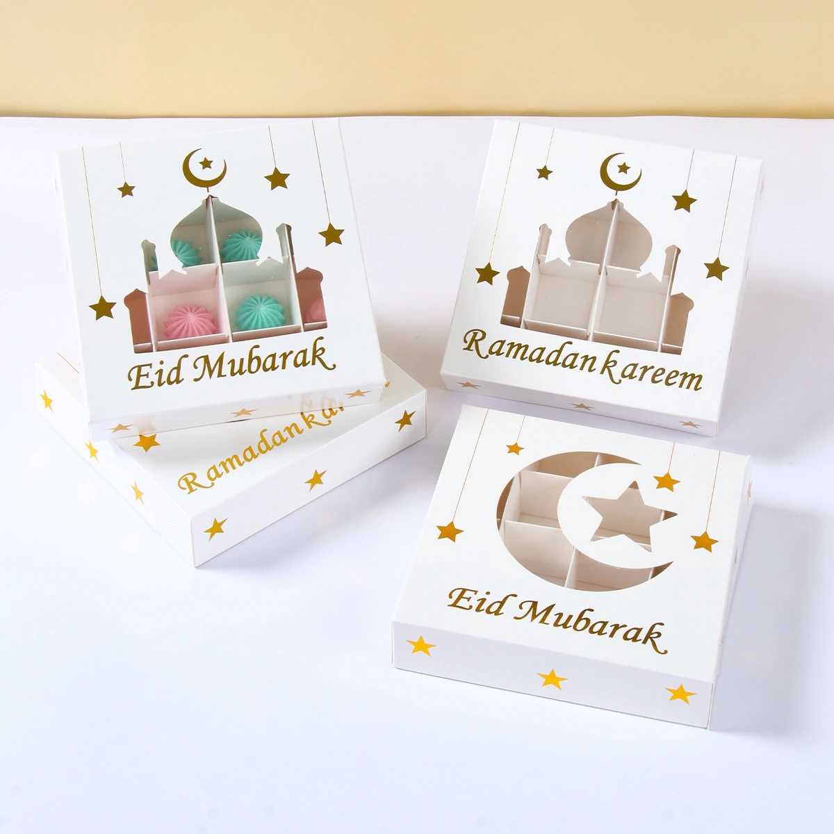 Eid Mubarak Kẹo Bánh Túi Hộp Ramadan Kareem Tặng Hồi Giáo Hồi Giáo Đảng DIY Trang Trí 2023 Eid Al Adha Tiếp Liệu