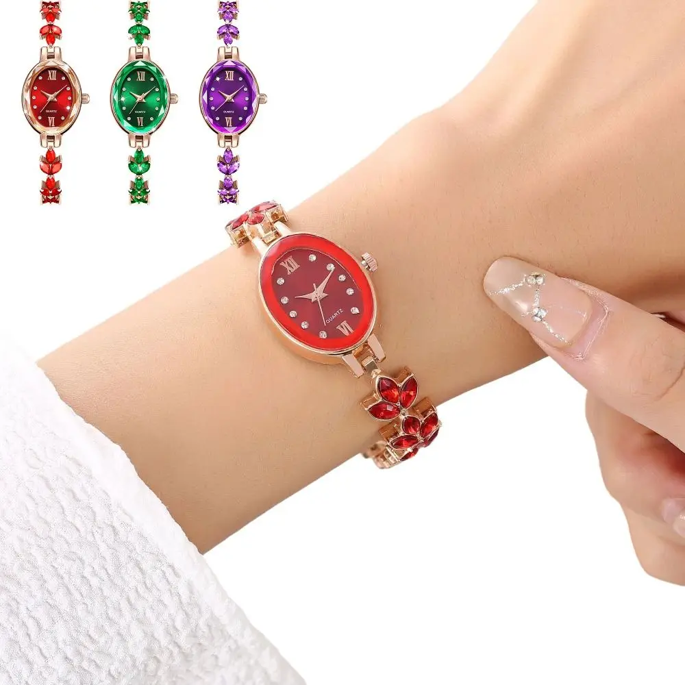 Rhinestone Quartz Watches Diamond Studded Watch Strap with Adjustable Bracelet Rotundity Shaped Watch Wrist Decoration - view 3