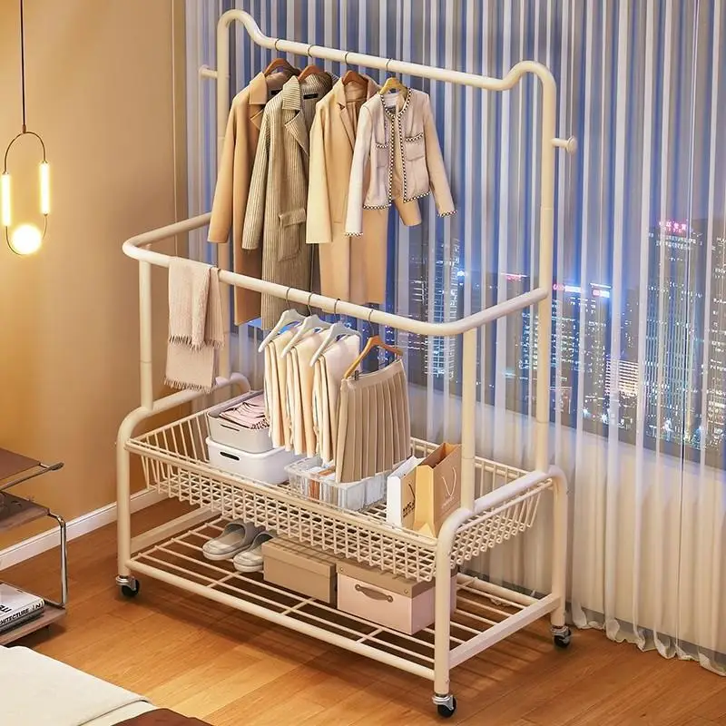 

Портативная напольная простая вешалка для одежды для спальни и дома, удобная в использовании, для хранения и подвешивания одежды