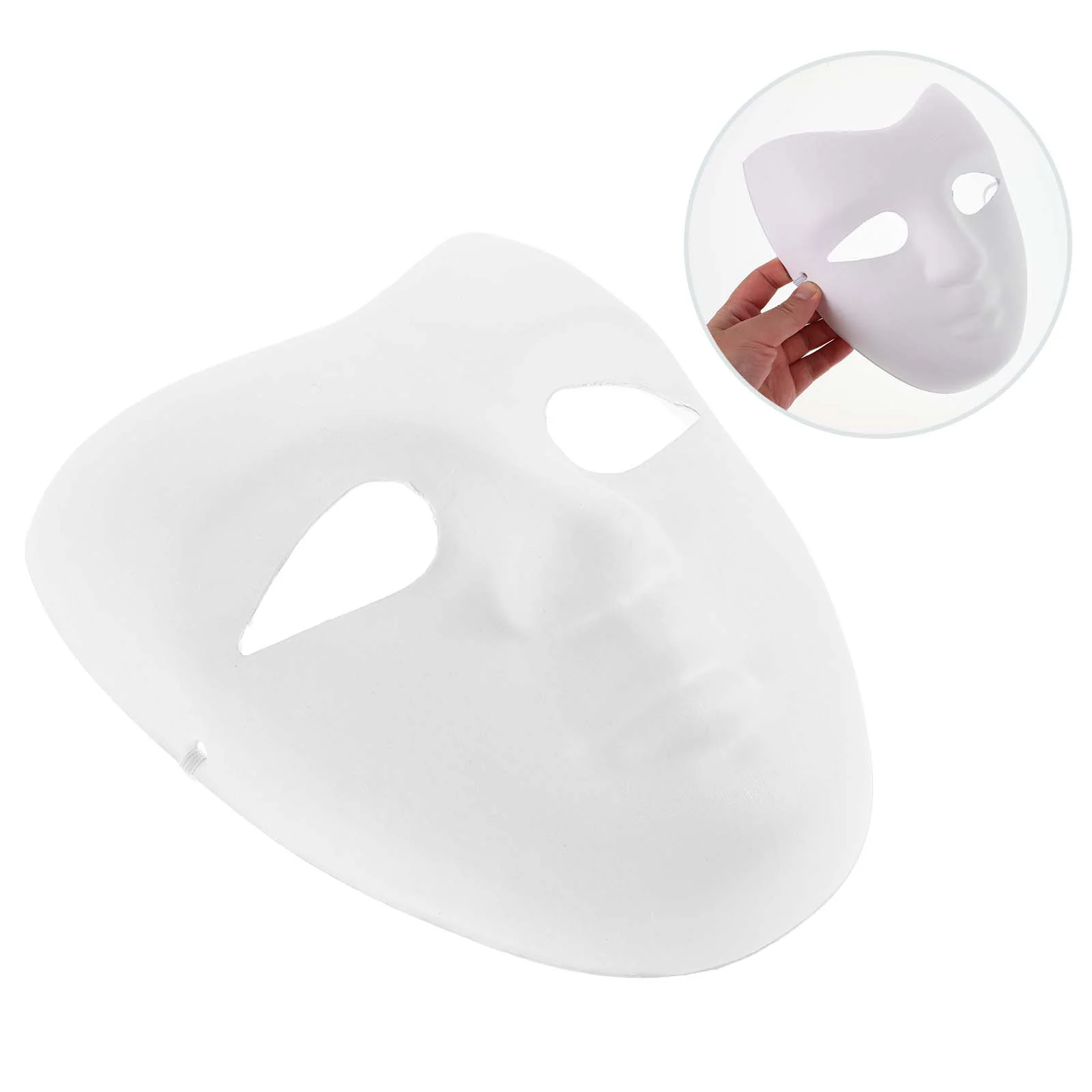 

5 Pcs Blank Paintable Mask Halloween White to Decorate Wedding DIY Face Child Masquerade