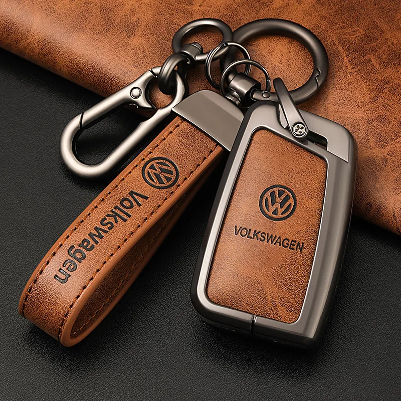 Zinc Alloy Car Remote Key Case Cover Shell Protection Auto Keychain Accessories For VW Volkswagen Passat B8 Tiguan Magotan Golf view 6