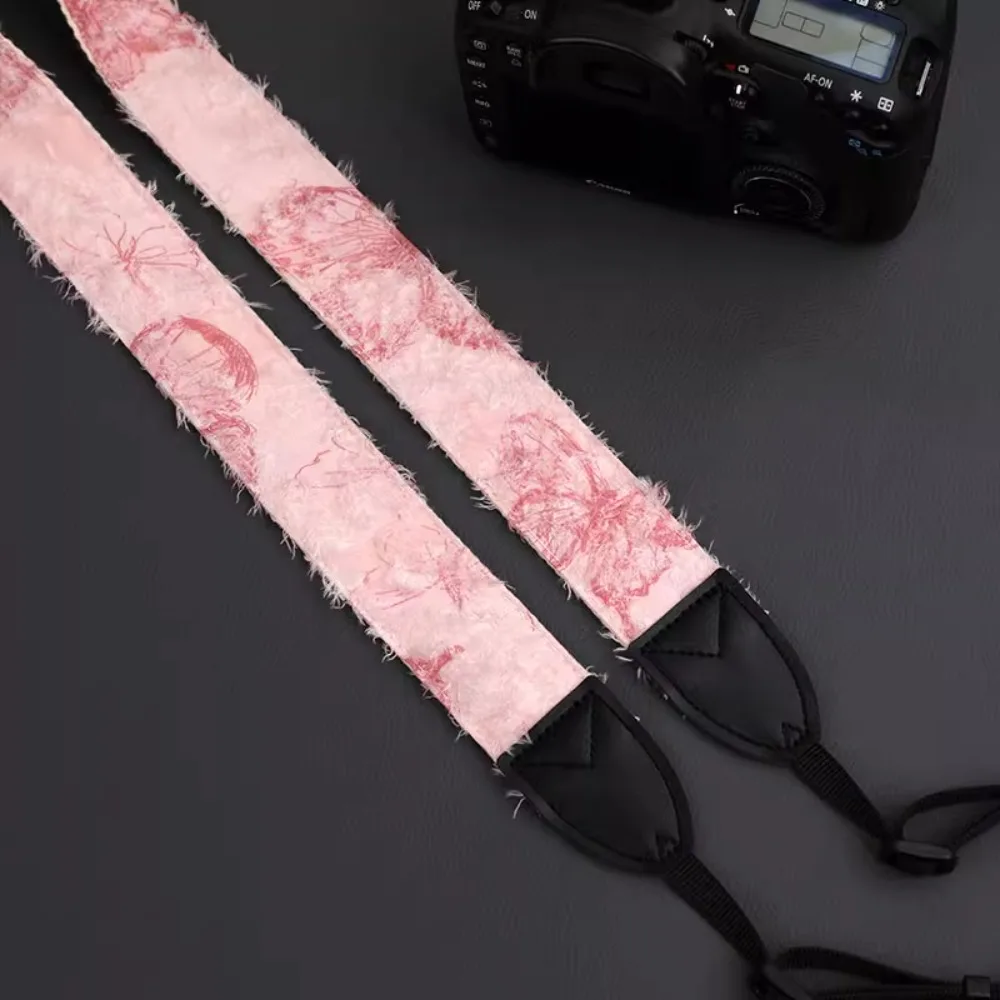 

Ремешок для камеры, браслет Polaroid с кисточками и бабочкой, плечевой ремень для камеры, розовый универсальный ремешок для зеркальной фотокамеры, аксессуар