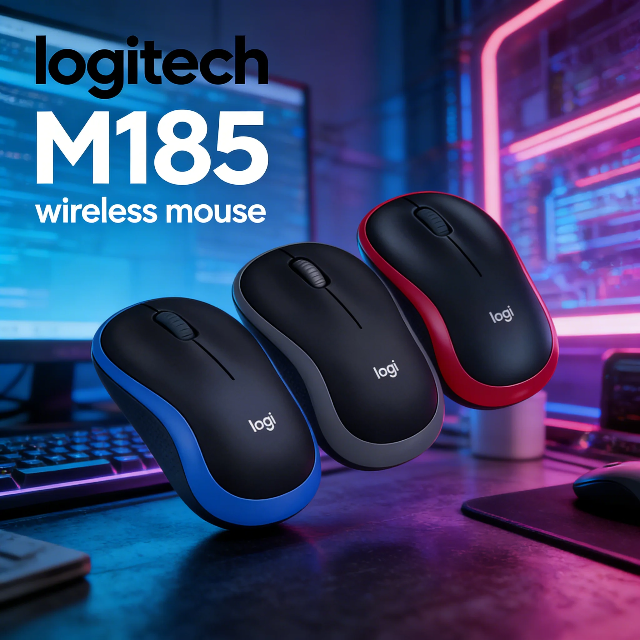 

Беспроводная портативная мышь Logitech M185 – длительное время автономной работы, эргономичный дизайн, для ПК/ноутбуков