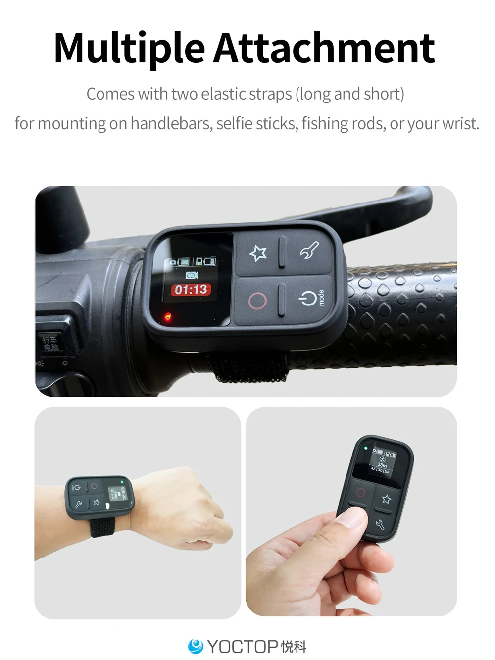Actiecamera Waterdichte Bluetooth-afstandsbediening voor Insta360 X5/X4/X3/GO3S/AcePro2 Met LCD-scherm Cameracontroller