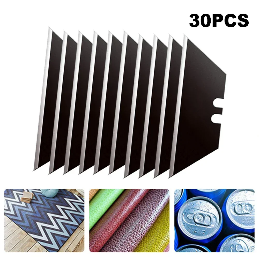 30Pcs Trapezoidal Blades Replacement Blade Art Craft Cutter DIY Art Craft Cutter Tool Blade Utility Knife Carbon Steel