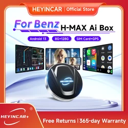 2024 New HEYINCAR  Android 13 8GB+128GB CarPlay Smart Ai tv Box For Benz A C E S GLA GLB GLC 300 GLE GLS EQB EQC For Netflix Car