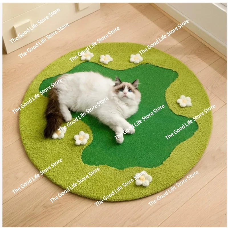 Cluster Sisal Carpet Cat Scratching Pad Creative Cat Scratching Board Grinding Claws Wear-resistant Pet Floor Mat Supplies
