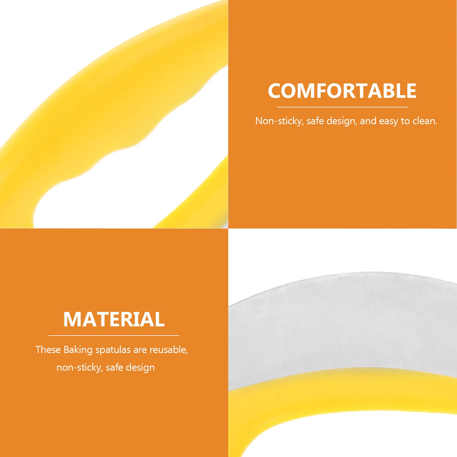 

Набор из 2 силиконовых скребков: термостойкие, антипригарные, для теста, масла, крема, выпечки, кухонные инструменты, для раскрескивания теста