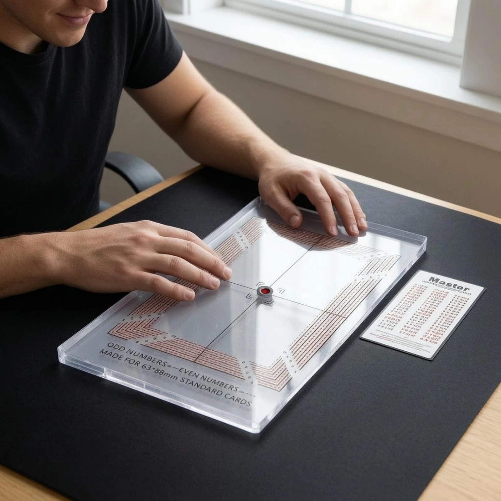 Outil de centrage de cartes, plaque de centrage pour cartes à collectionner avec visée croisée, fournitures pour cartes à collectionner, feuilles de support