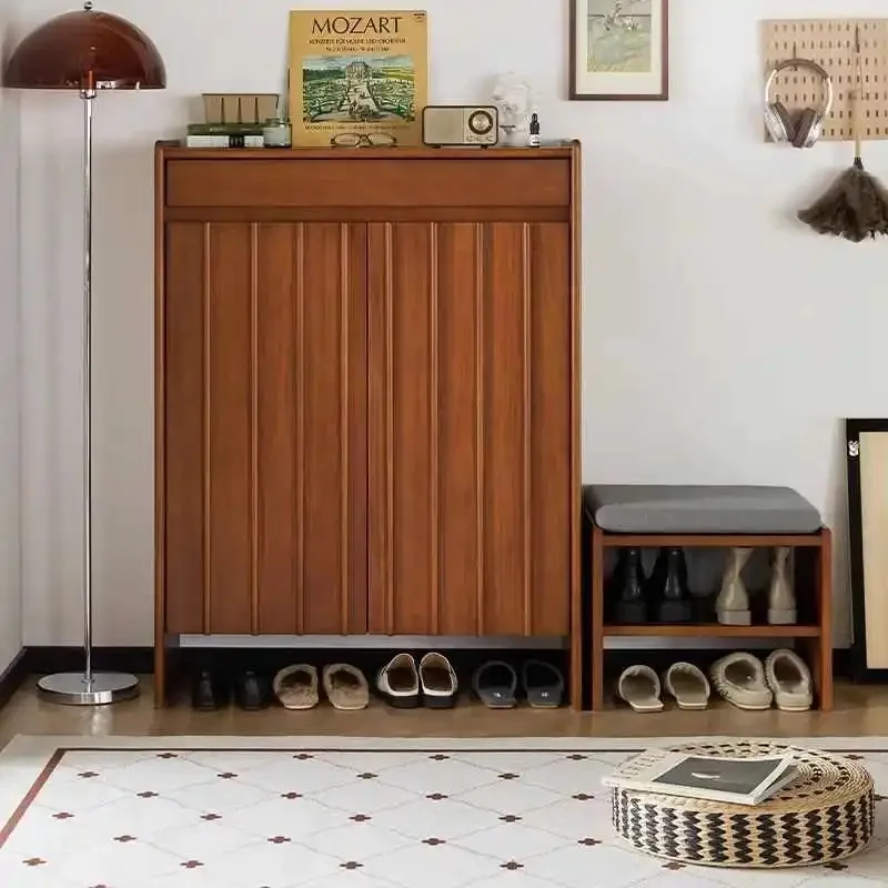 

Interior Wooden Shoes Storage Organised Cheap Space Saving Fashion Shoes Cabinets Living Room Accent Archivadores Home Products