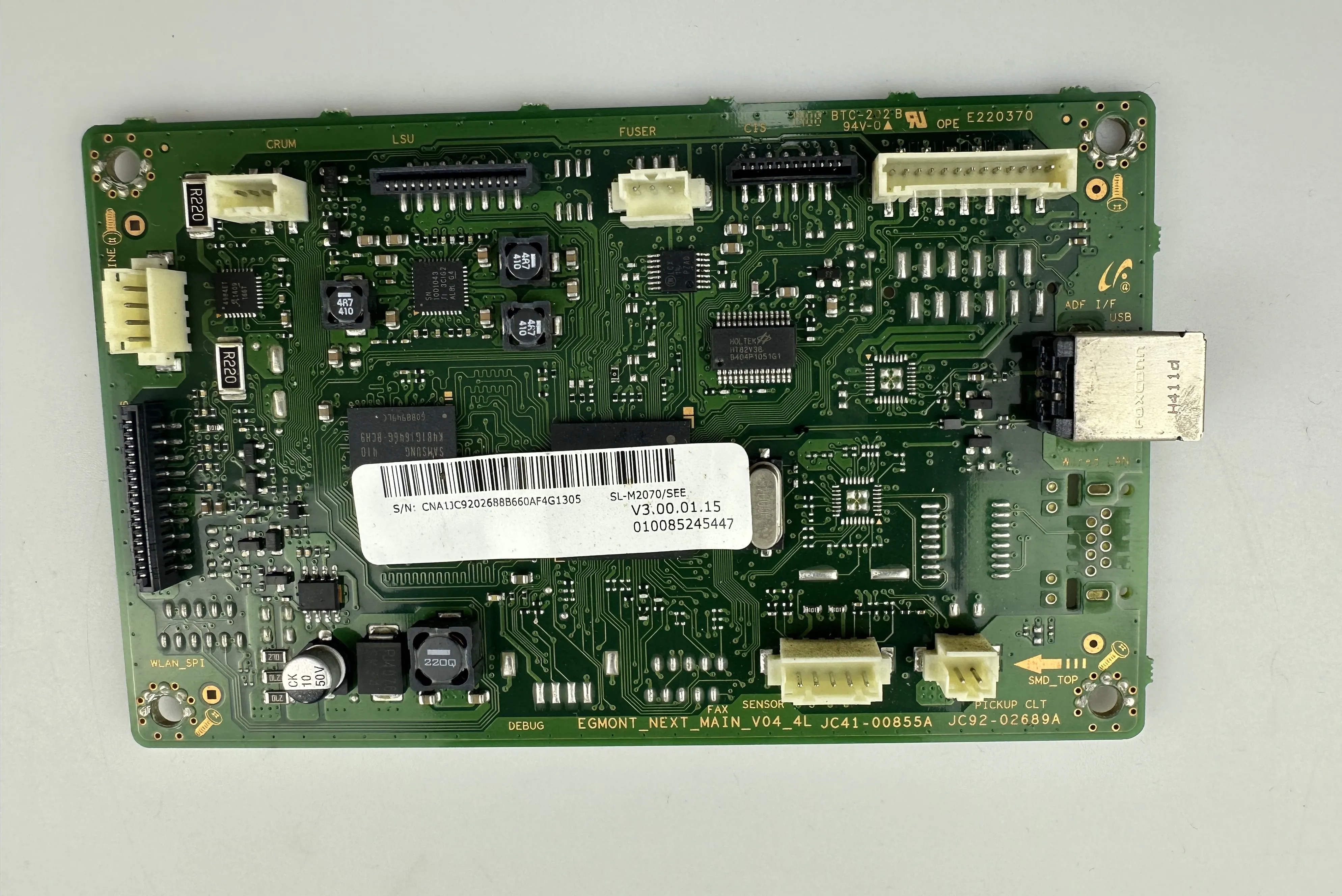 Formatter Logic papan utama untuk Samsung SL-M2070 SL-M2071 main2070 M2070 M2070W M2070FW JC92-02689A / JC92-02688B MainBoard