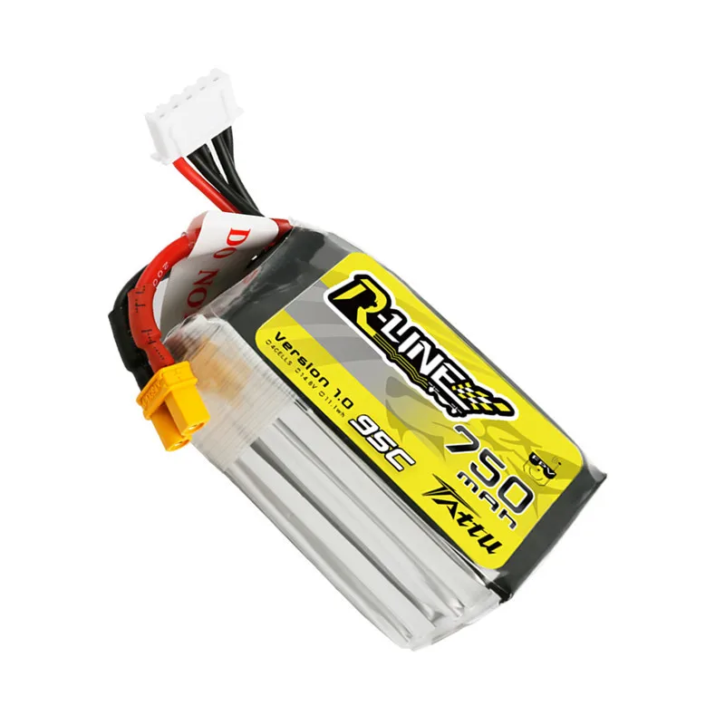 Imagem -05 - Tattu-r-line Bateria Lipo Recarregável 750mah 95c 14.8v para rc Helicóptero Quadcopter Drone de Corrida Fpv 4s Pcs