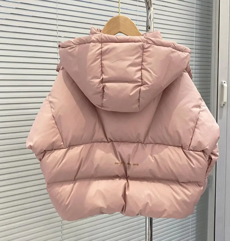 Girl Winter New Down Coats Hooded Warm White Duck Down Outerwear Children Thicker Fashion Shorts Down Jacket 4-14 Years Wz1219