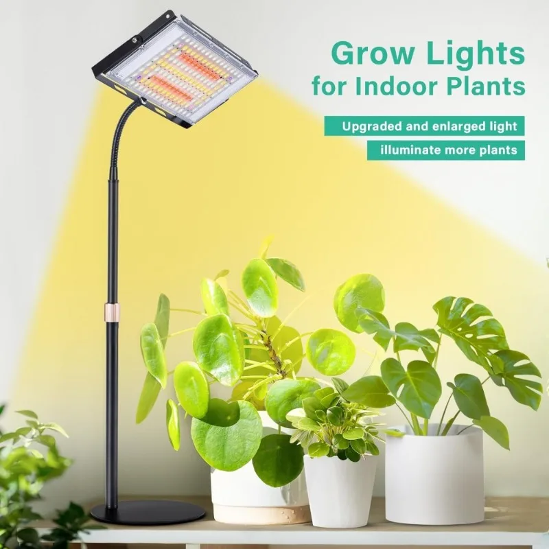 Imagem -05 - Planta de Espectro Completo para Plantas de Interior Grande Desk Grow Lamp com Temporizador 144 Led 4h 8h 12h