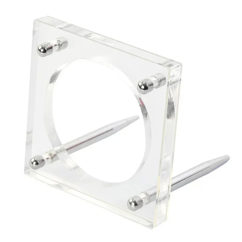 44/58/75mm Acrylic Badge Display Stand Goods Tray Porous Badge Storage Organizer Beautification Display Box for Office Room