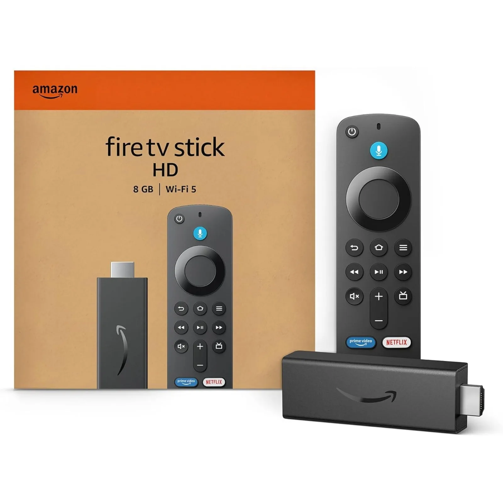 

Amazon Fire TV Stick, HD, sharp picture quality, fast streaming, free & live TV, Alexa Voice Remote with TV controls All-New