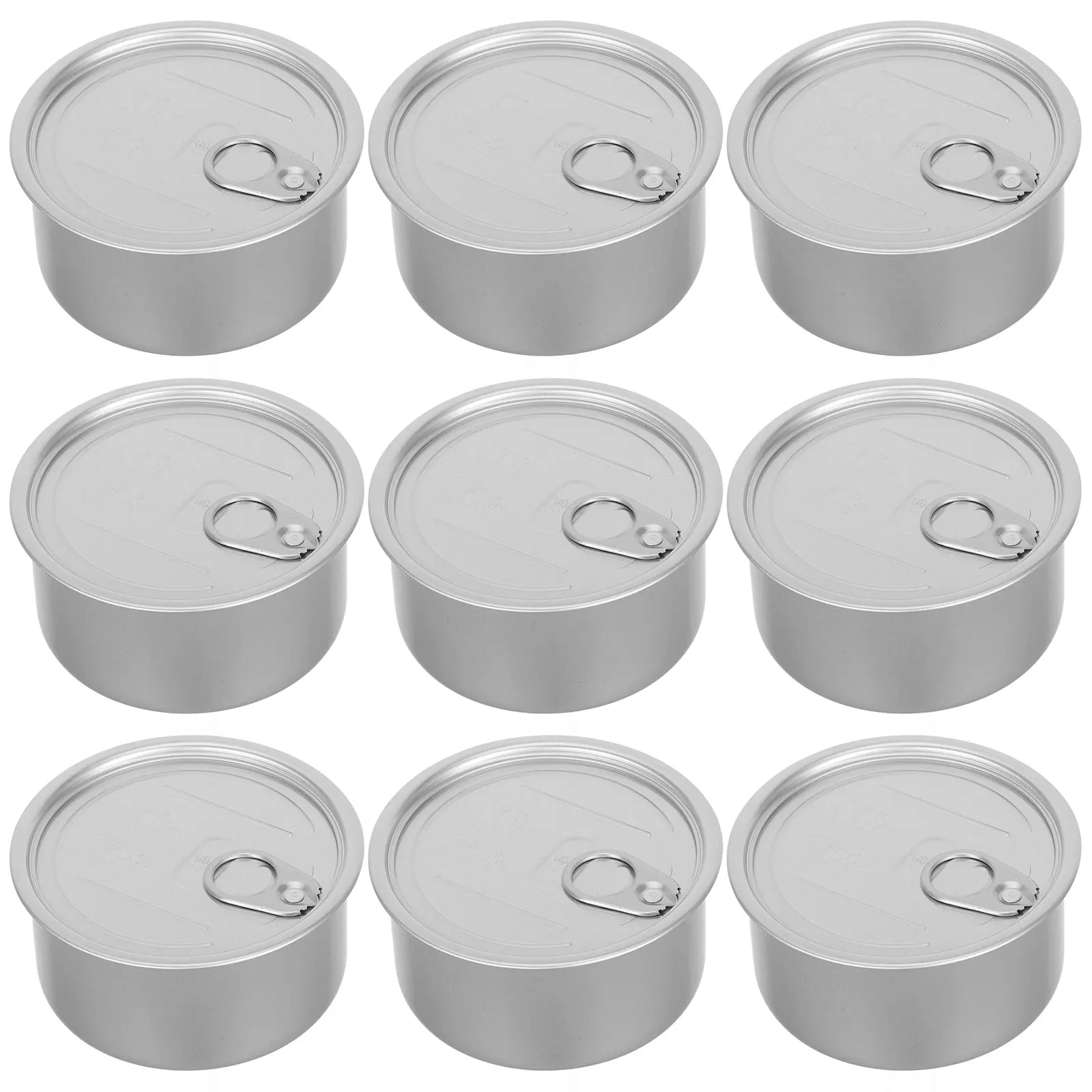 

10 pcs 180ml Aluminum Cans Empty Tin Containers Lightweight Sealed Easy Storage Cake Food Tin Cookie Snack