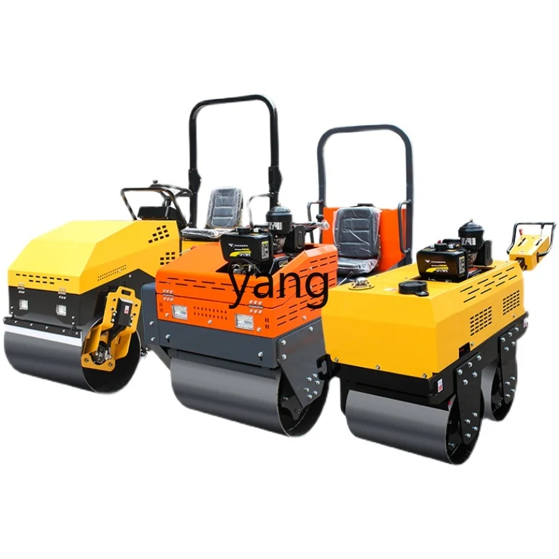 LH small road roller 1 ton 3 tons vibration single and double steel wheel seat asphalt lawn compaction hand support