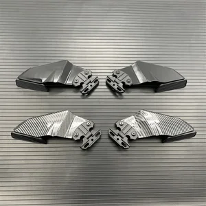 Side carbon fiber style side wing spoiler careon with rearview mirrors for Honda Kawasaki Suzuki BMW Yamaha 10 Main Sales Honda Lead Careage - №2