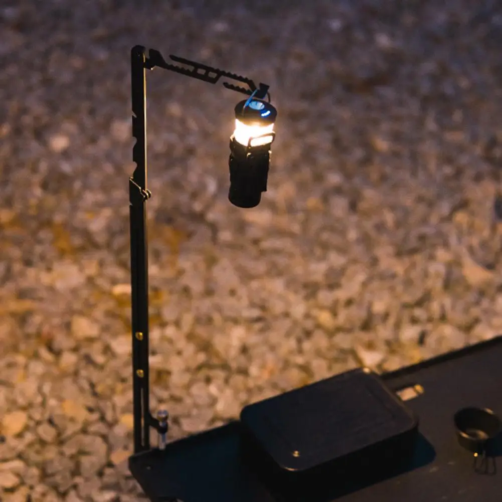 

Camping Collapsible Lamp Bracket Light Stand Stainless Steel Adjustable Height Portable Folding Lamp Pole Camping Supplies