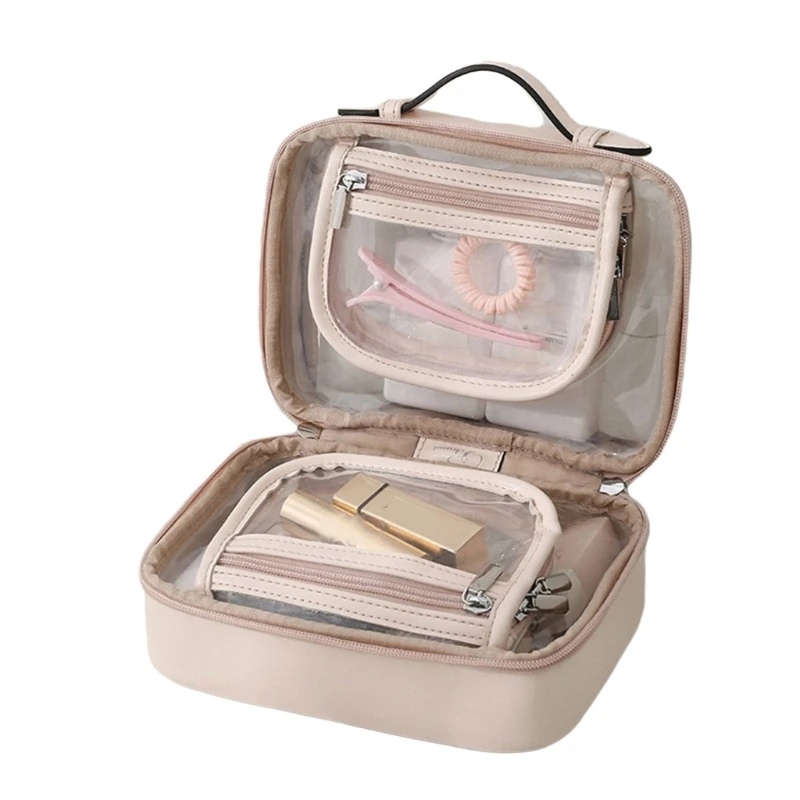 Makeup Bag for Personal Care Clear Cosmetics Handbag and Compartment Drop Shipping