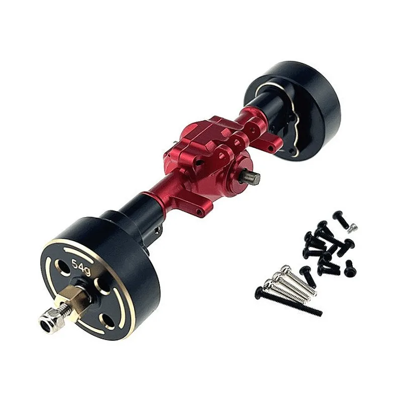 Fit For MJX 1/18 H18P RC Car Spare Parts Metal Upgrade Modified Rear Axle Assembly With Counterweight
