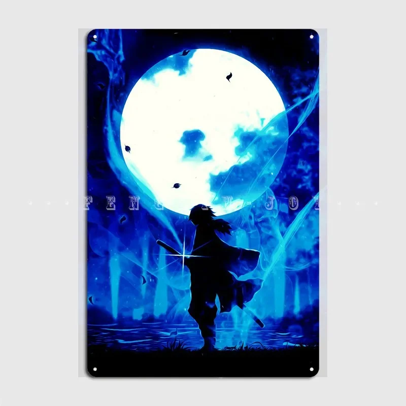 Giyuu Tomioka Demon Slayer Metal Plaque Poster Cinema Living Room Club Bar Printing Wall Plaque Tin Sign Poster