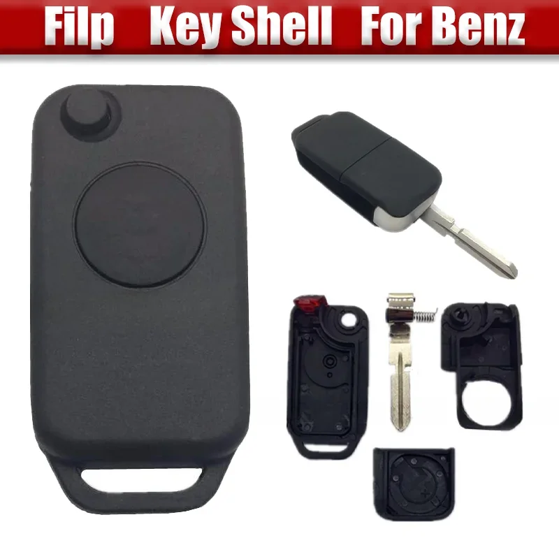 1 Pcs ABS Car Flip Remote Key Fob Shell Cover With Blade For Mercedes Benz ML430 E500 SL320 S320 SL500