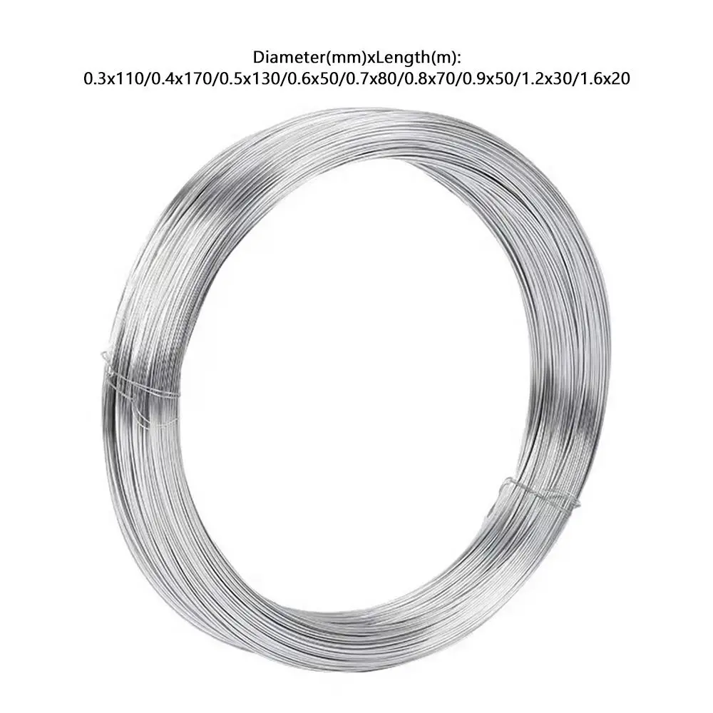 Galvanized Iron Wire Fine Steel Wire Rope Handmade Multi-Purpose Steel Wire Ideal for Crafts DIY Projects Fastening Fixing Up