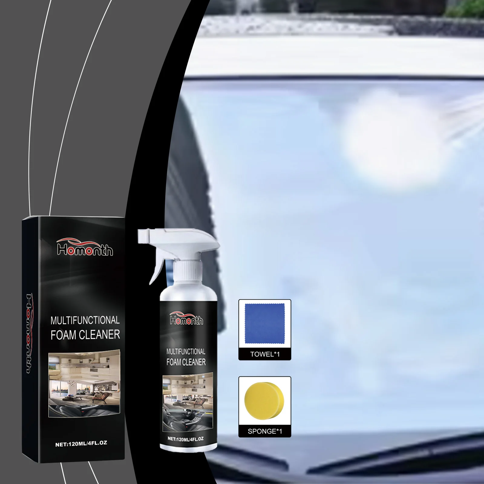 Multifunctional Glass Oil Film Decomposition Oil Film Stain Foam Remover Removes Oil Film Glass Water From Front Windshield Cars