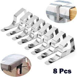 8pcs Table Cloth Clip Adjustable Fixing Clip Stainless Steel Picnic Clamps Cover Clip Holder Wedding Camping Tablecloth Fix Clip